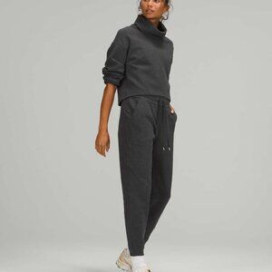 Lululemon Ribbed High Rise Jogger Size 14 Charcoal Gray 7/8 Length Athleisure